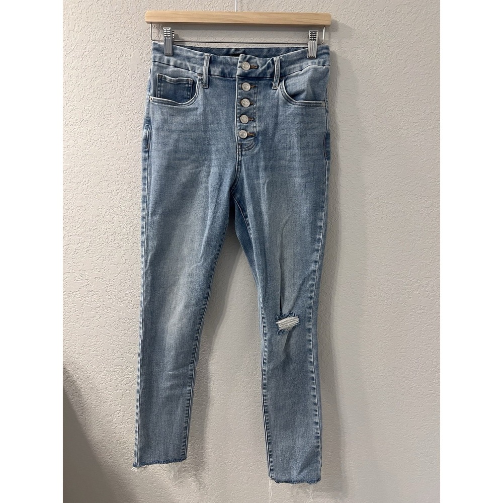 Women's Express Button Down High Rise Skinny Ankle Jeans‎ Size 6R